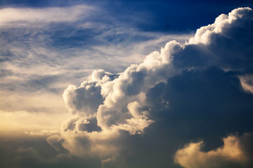 Obraz premium sky and soft clouds for background and postcard.Abstract and pastel color.
