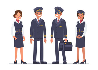Airline staff - obrazy, fototapety, plakaty