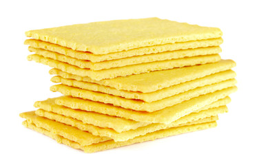 Tasty biscuits on white background