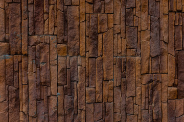 The background of an red stone wall