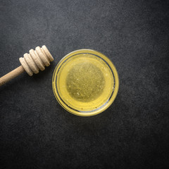 Honey in a glass jar