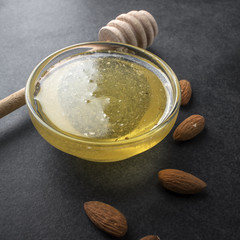 Honey in a glass jar