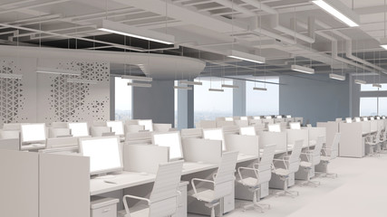 Computer Arbeitsplätze im Callcenter