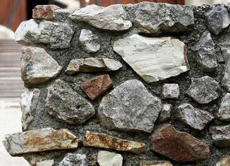 Gray brown stone wall background
