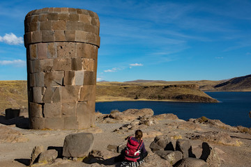 Peru lake umayo sillustani cemetery 