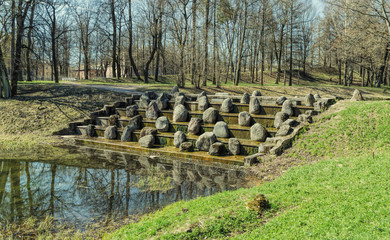 Obraz premium The Devil's bridge in the Catherine Park in Tsarskoye Selo.