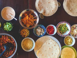 Delicious healthy food on display