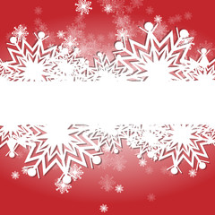 Happy New Year. Vector greeting illustration with snowflake