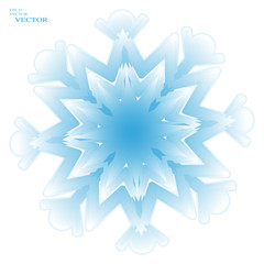 Happy New Year. Vector greeting illustration with snowflake