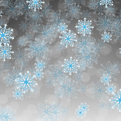 Happy New Year. Vector greeting illustration with snowflake
