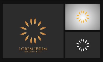 abstract sun beauty logo