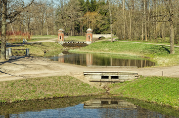 The Red (Turkish) cascade in the Catherine Park in Tsarskoye Selo.