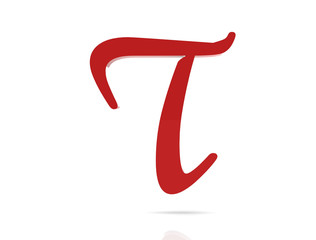 3d shiny red letter collection - T