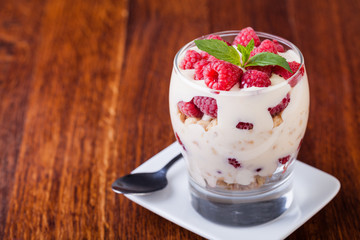 yogurt with muesli and berries