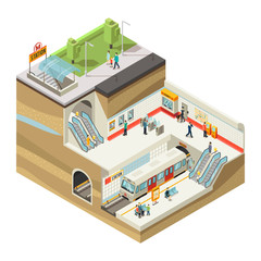 Isometric Underground Station Concept