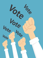 Hands are vote vector illustration