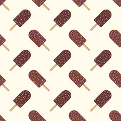 Seamless background image colorful watercolor texture popsicle pattern