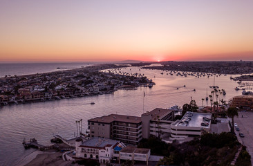 Aerial of Newport Beach Corona Del Mar