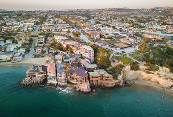 Aerial of Newport Beach Corona Del Mar