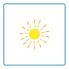 The sun sign on white background