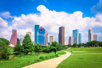 Fototapeta na wymiar Houston, Texas, USA city skyline,