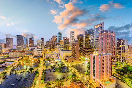 Houston, Texas, USA downtown skyline.