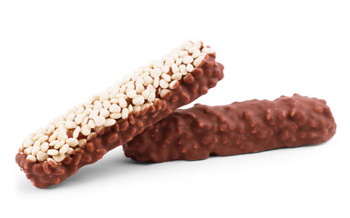 chocolate bar - isolated on white background