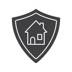 Real estate security glyph icon