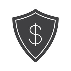 Money security glyph icon