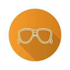 Sunglasses flat linear long shadow icon