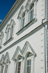 Fragment of the facade of the old building