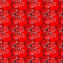 Fototapeta premium Twig on red background