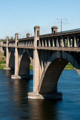 Concrete bridge over the river