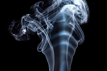 smoke on black background