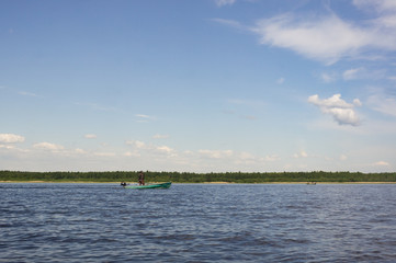 Fisherman on a boat