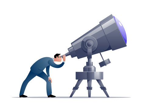 microfoon Moreel Christus Cartoon Looking Through Telescope Images – Browse 1,893 Stock Photos,  Vectors, and Video | Adobe Stock