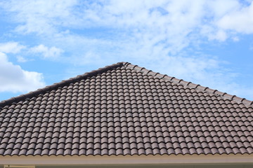Fototapeta na wymiar roof top against sky