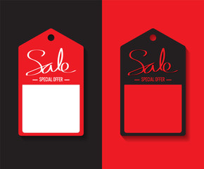 price tag on colorful paper background - vector illustration EPS 10