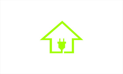 green energy home logo icon concept