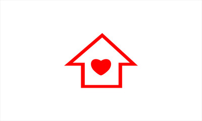 home with love logo icon concept