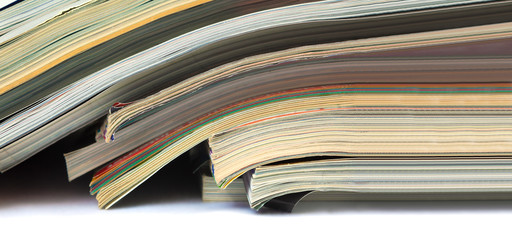 Media press and journal concept. Newspaper and magazines background