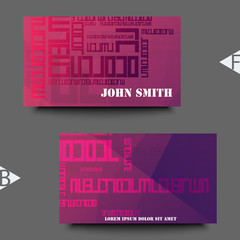 Business card template with abstract background. Eps10 Vector illustration