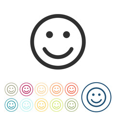 Runde Schaltflächen - Smiley - Glücklich