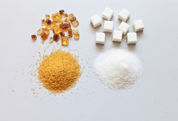 Brown cane sugar and white refined sugar - benefits and harm for health