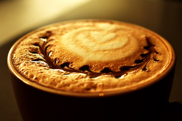 Close-up of cappucino 