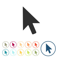 Runde Schaltfl&auml;chen - Cursor - Mauszeiger - Pfeil