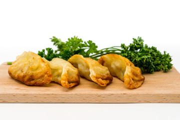 Chinese food Fried dumplings on plate