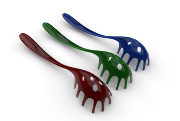 3D illustration of pasts scoop