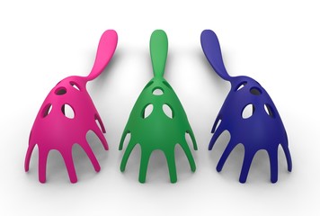 3D illustration of pasts scoop