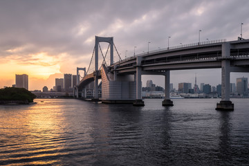 Sunset glow in Tokyo Bay - 東京湾の夕焼け２